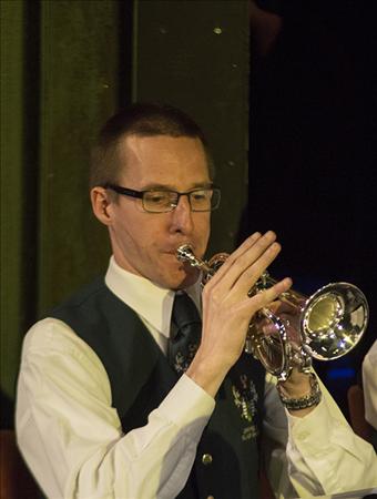 Bridlington Spa 2013 Male cornet player Driffield Silver Band