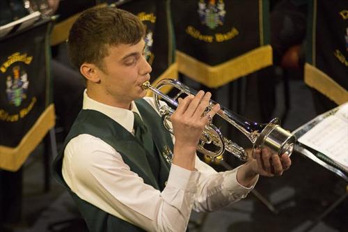 Bridlington Spa 2013 young cornet player Driffield Silver Band