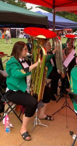 Driffield Show 2021 bass players Driffield Silver Band