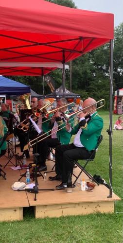 Driffield Show 2021 trombone players Driffield Silver Band